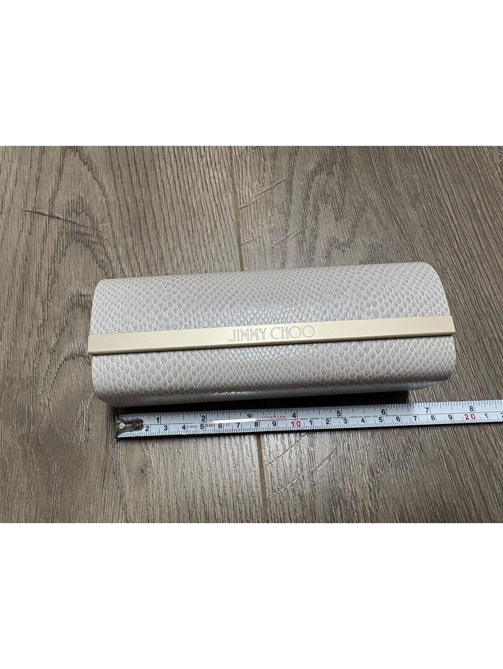 Jimmy Choo Beige Soft Shell Glasses Case
